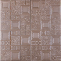 3Д панелі самоклейка, м'які стінові самоклеючі 3D панелі 700x700x5мм, Арт рожеве золото (3296-5)