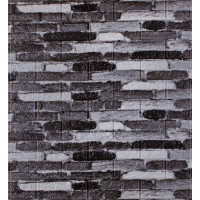 3Д панелі самоклейка, стінові самоклеючі 3D панелі під чорно-білу Катеринославську цеглу 700x770x5мм (024-5)