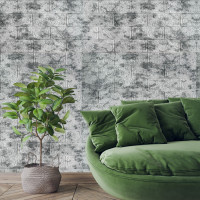 3Д панелі самоклейка під цеглу сіро-синій мармур, м'які самоклеючі 3D панелі 700x770x3мм (218-3)