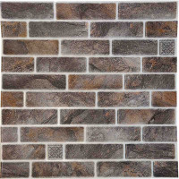 Самоклеющаяся декоративная 3D панель кирпич песочный клинкер 700x700x3мм (415-3)