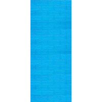 3Д панелі самоклейка в рулоні 20м, м'які стінові самоклеючі 3D панелі під синю цеглу (003-3 рулон 20м)