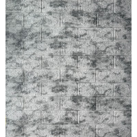 3Д панелі самоклейка під цеглу сіро-синій мармур, м'які самоклеючі 3D панелі 700x770x3мм (218-3)