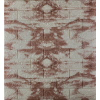 3Д панелі самоклейка під цеглу коричнево-білий мармур, м'які самоклеючі 3D панелі 700x770x5мм (096-5)