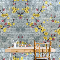 3Д панелі самоклейка, м`які стінові самоклеючі декоративні 3D панелі 700x770x3мм,, Магнолія (6233-3)