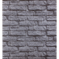 3Д панелі самоклейка, стінові самоклеючі 3D панелі під сіру Катеринославську цеглу 700x770x5мм (038-5)