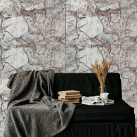 3Д панелі самоклейка під цеглу королівський мармур 700x770x3мм, стінові самоклеючі 3D панелі  (351-3)