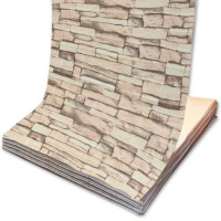 3Д панелі самоклейка в рулоні 3.08м, м'які самоклеючі 3D панелі під бежеву Катериновславську цеглу (344-3 рулон)