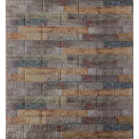 3Д панелі самоклейка, м'які стінові самоклеючі 3D панелі під цеглу скандинавія 700x770x5мм (1220-5)