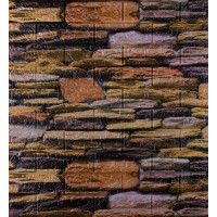 3Д панелі самоклейка, м'які стінові самоклеючі 3D панелі під жовтий камінь 700x770x5мм (029-5)