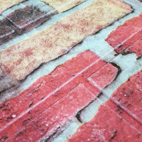 3Д панели самоклейка под бежево-красный Екатеринославский кирпич, мягкие самоклеющиеся 3D панели в рулоне (047-3 рулон 20м)