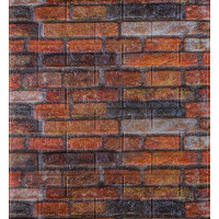 3Д панелі самоклейка під Катеринославську цеглу, стінові самоклеючі 3D панелі 700x770x5мм (035-5)