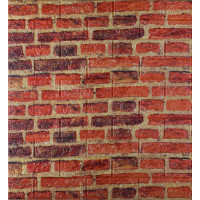 3Д панелі самоклейка, стінові самоклеючі 3D панелі під червоно-коричневу Катеринославську цеглу 700x770x5мм (044-5)