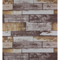 3Д панелі самоклейка, м'які стінові самоклеючі 3D панелі під коричневе дерево 700x700x5мм (049)