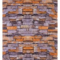 3Д панелі самоклейка, м'які стінові самоклеючі 3D панелі під цеглу фіолетовий пісковик 700x770x5мм (460)