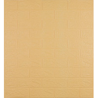 3Д панелі самоклейка, м'які стінові самоклеючі 3D панелі під бежеву цеглу 700x770x3мм (009-3)