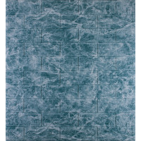 3Д панелі самоклейка, м'які стінові самоклеючі 3D панелі під цеглу мармур Темне море 700x770x5мм (067)