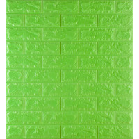 3Д панелі самоклейка, м'які стінові самоклеючі 3D панелі під зелену цеглу 700x770x7мм (013-7)