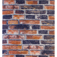 3Д панелі самоклейка, м'які стінові самоклеючі 3D панелі під зістарену Катеринославську цеглу 700x770x5мм (048-5)