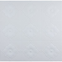 3Д панелі самоклейка, м'які стельові та стінові самоклеючі 3D панелі Біла лілія 700x700x5.5мм (163)