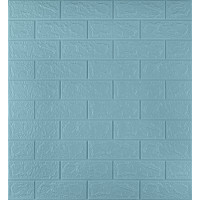 3Д панелі самоклейка, м'які стінові самоклеючі 3D панелі під бірюзову цеглу 700x770x3мм (002-3)