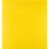 3Д панелі самоклейка, м'які стінові самоклеючі 3D панелі під жовту цеглу 700x770x3мм (010-3)