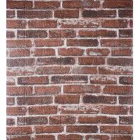 3Д панелі самоклейка, м'які стінові самоклеючі 3D панелі під червону Катеринославську цеглу 700x770x3мм (043-3)