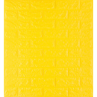 3Д панелі самоклейка, м'які стінові самоклеючі 3D панелі під жовту цеглу 700x770x7мм (010-7)