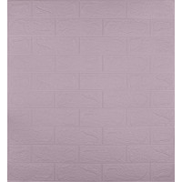 3Д панелі самоклейка, м'які стінові самоклеючі 3D панелі під світло-фіолетову цеглу 700x770x3мм (015-3)