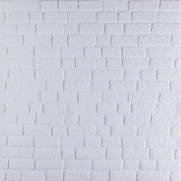 3Д панелі самоклейка, м'які стінові самоклеючі 3D панелі під білу цеглу лофт 700x700x5мм (350)