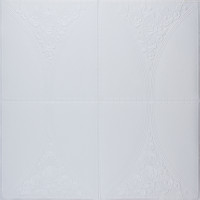 3Д панелі самоклейка, м'які стельові та стінові самоклеючі 3D панелі Білі троянди 700x700x4мм (117)