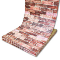 3Д панелі самоклейка під коричневу Катеринославську цеглу в рулоні 3,08м, самоклеючі 3D панелі (179-3 рулон)