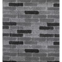3Д панелі самоклейка під сіру Катеринославську цеглу 700x770x3мм, стінові самоклеючі 3D панелі (342-3)