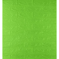 3Д панелі самоклейка, м'які стінові самоклеючі 3D панелі під зелену цеглу 700x770x3мм (013-3)