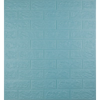 3Д панелі самоклейка, м'які стінові самоклеючі 3D панелі під бірюзову цеглу 700x770x5мм (002-5)