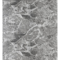 3Д панелі самоклейка, м'які стінові самоклеючі 3D панелі під цеглу чорний мармур 700x770x5мм (061-5)