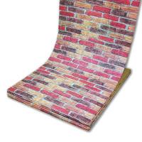 3Д панелі самоклейка в рулоні 3.08м, м'які самоклеючі 3D панелі під бежево-червону Катеринославську цеглу (047-3)