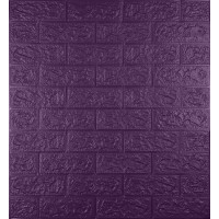 3Д панелі самоклейка під фіолетову цеглу 700x770x3мм, стінові самоклеючі 3D панелі (016-3)