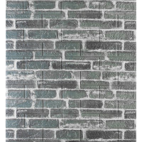 3Д панелі самоклейка, м'які стінові самоклеючі 3D панелі під сіру Катеринославську цеглу 700x770x5мм (042)