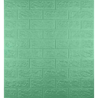 3Д панелі самоклейка, м'які стінові самоклеючі 3D панелі під м'ятну цеглу 700x770x5мм (012-5)