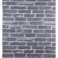 3Д панелі самоклейка, м'які стінові самоклеючі 3D панелі під світло-сіру Катеринославську цеглу 700x770x5мм (039)
