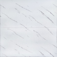 3Д панелі самоклейка під плитку білий мармур 700x700x4мм, стінові самоклеючі 3D панелі (364)