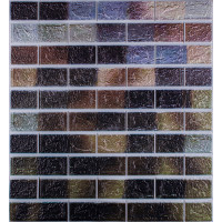 3Д панелі самоклейка, м'які стінові самоклеючі 3D панелі під цеглу мікс 700x770x5мм (145)