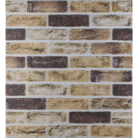 3Д панелі самоклейка, м'які самоклеючі 3D панелі під цеглу пісочний клінкер 700x700x5мм (415)
