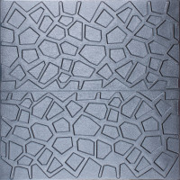 3Д панелі самоклейка, м'які стельові та стінові самоклеючі 3D панелі Сіре павутиння 700x700x8мм (118)