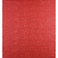 3Д панелі самоклейка, м'які стінові самоклеючі 3D панелі під червону цеглу 700x770x3мм (008-3)
