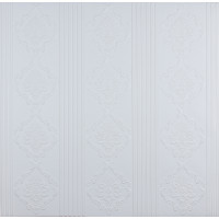 3Д панелі самоклейка, м'які стельові та стінові самоклеючі 3D панелі, Біла безшовна 700x700x5.5мм (111)