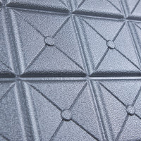 3Д панели самоклейка, мягкие потолочные и стеновые самоклеющиеся 3D панели, Серебряные квадраты 700x700x8мм (177)