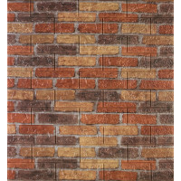 3Д панелі самоклейка, м'які стінові самоклеючі 3D панелі під бежево-червоний Катеринославська цегла 700x770x3мм (047-3)