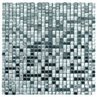 Самоклеюча скляна мозаїка 298х298х4,5мм, мозаїчна плитка на стіну, Дзеркальна срібна (SW-00002371)