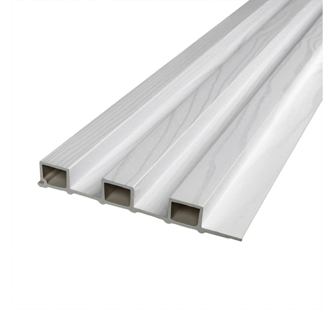 Декоративні рейки на стіну, рейкові панелі 290х20х2,7см, Біле дерево (SW-00003005)